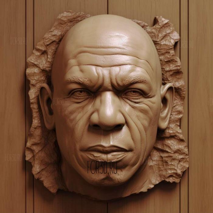 Vin Diesel head 1 stl model for CNC